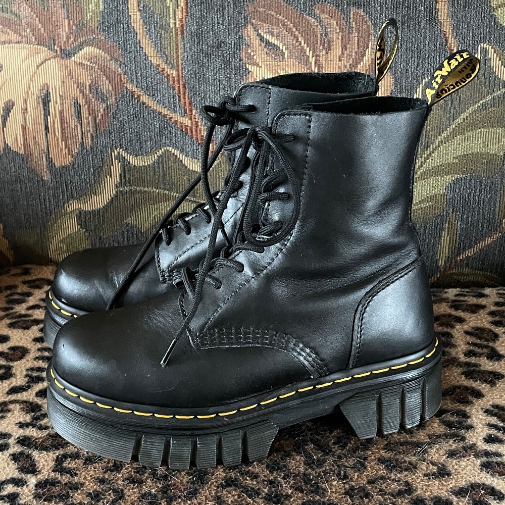 Dr. Martens AUDRICK Nappa Leather Platform Ankle Boots L8/L8.5